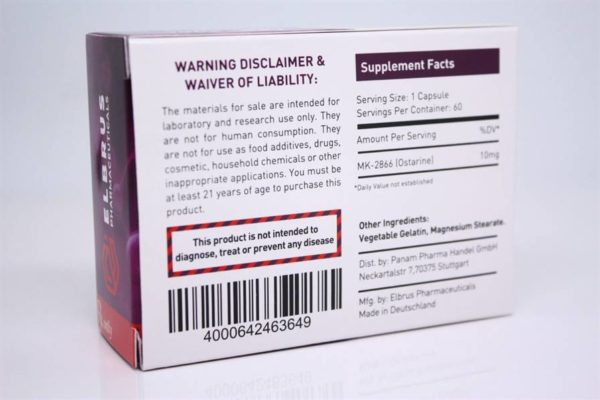 Ostarine (MK 2866) (Elbrus Pharma) (60 Kapseln x 10mg) (Sarms) – Bild 3